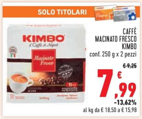 Caffè Macinato Fresco Kimbo