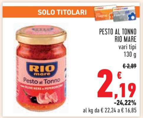 Pesto al Tonno Rio Mare