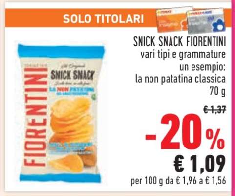 SNICK SNACK FIORENTINI