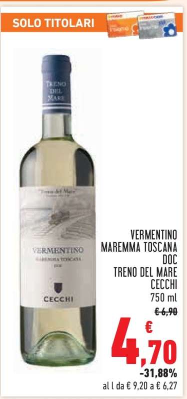 Vermentino Maremma Toscana DOC Treno del Mare Cecchi