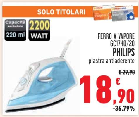 PHILIPS FERRO A VAPORE GC1740/20