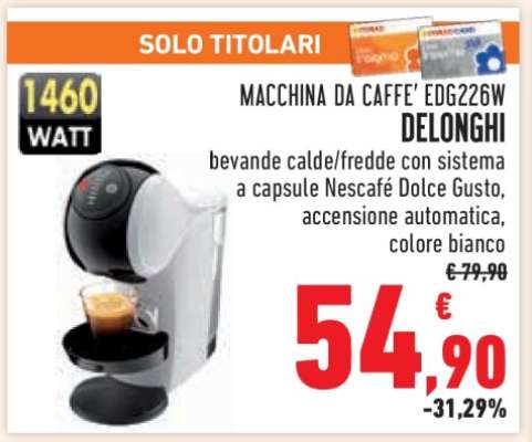 MACCHINA DA CAFFE’ EDG226W