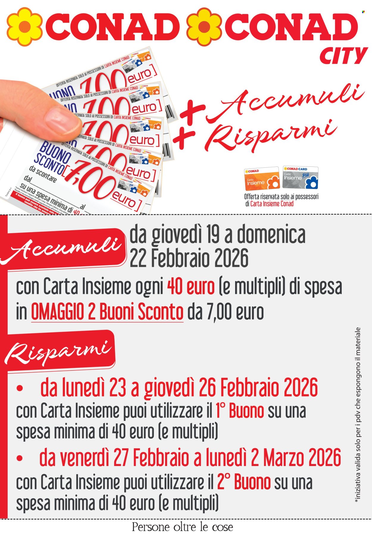 Volantino Conad - 19/2/2026 - 22/2/2026. Pagina 1