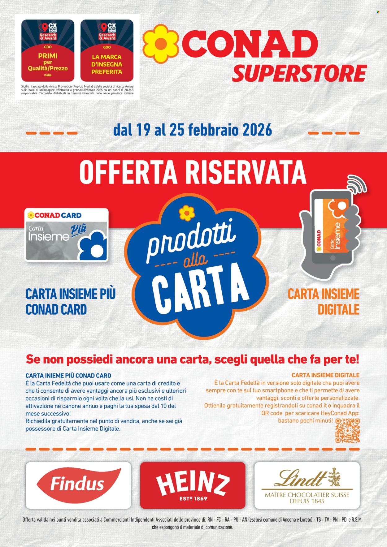 Volantino Conad Superstore - 19/2/2026 - 25/2/2026. Pagina 1