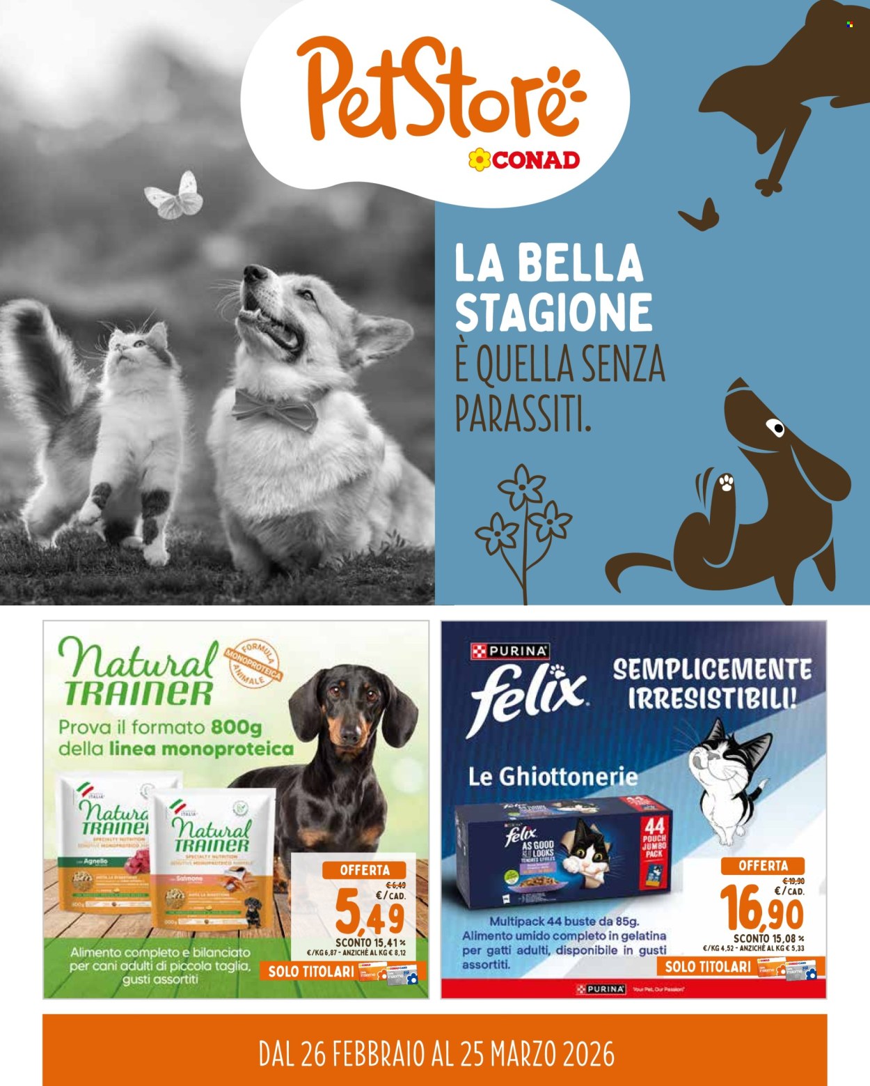 Volantino Pet Store Conad - 26/2/2026 - 25/3/2026. Pagina 1