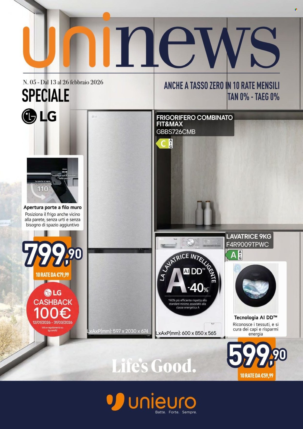 Volantino Unieuro - 13/2/2026 - 26/2/2026. Pagina 1