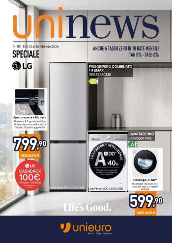 Volantino Unieuro - 13/2/2026 - 26/2/2026.