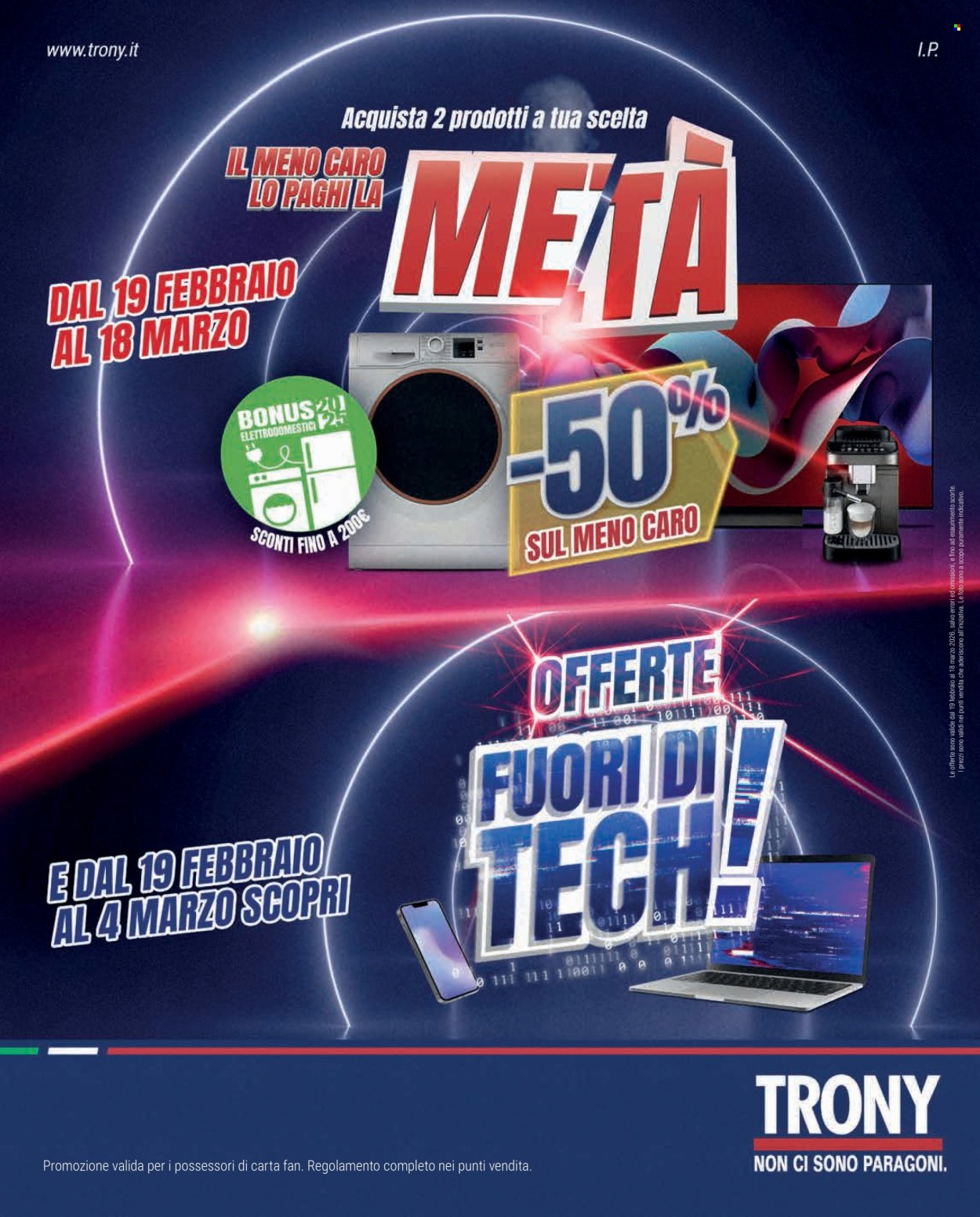 Volantino Trony - 19/2/2026 - 18/3/2026. Pagina 1