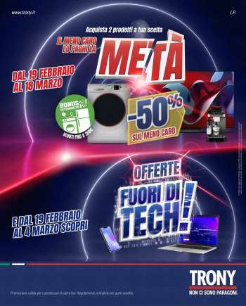 Volantino Trony - 19/2/2026 - 18/3/2026.
