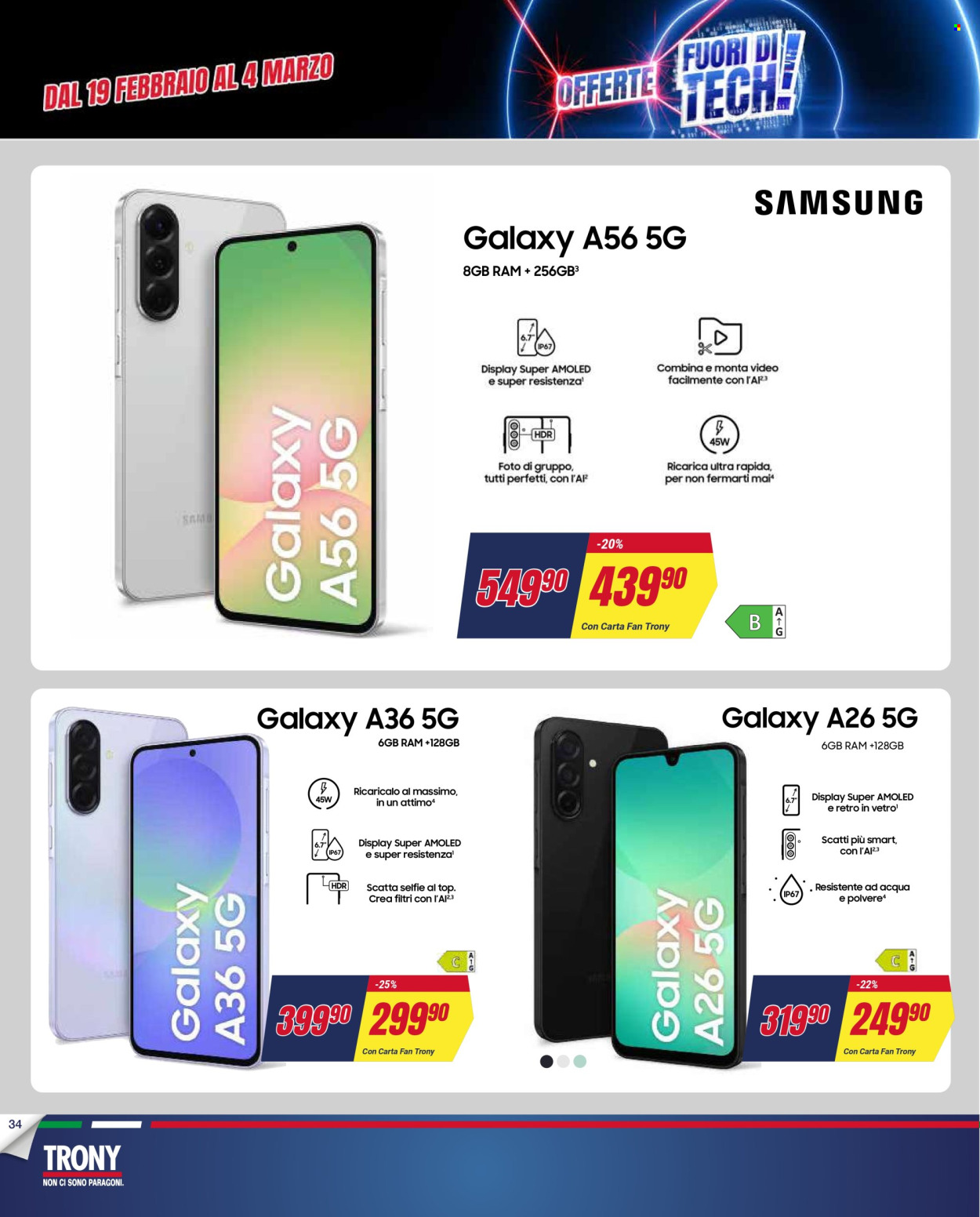 Volantino Trony - 19/2/2026 - 18/3/2026. Pagina 34