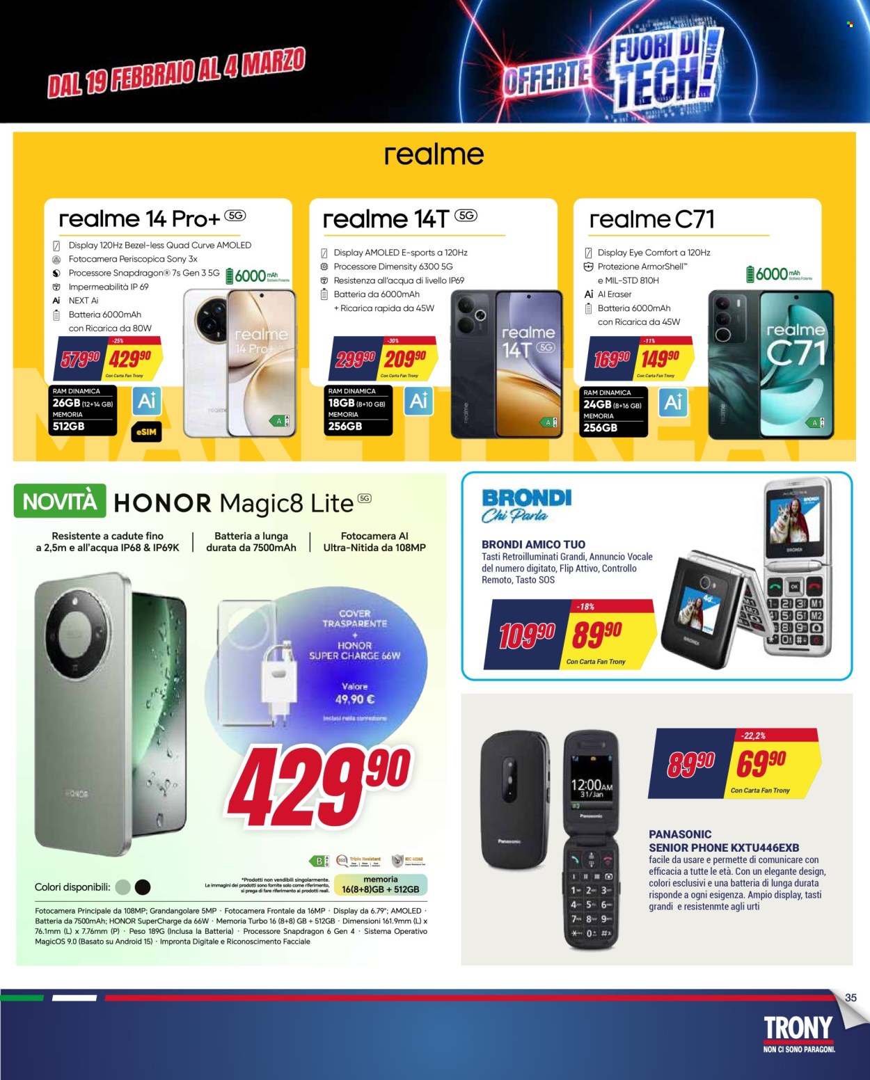 Volantino Trony - 19/2/2026 - 18/3/2026. Pagina 35