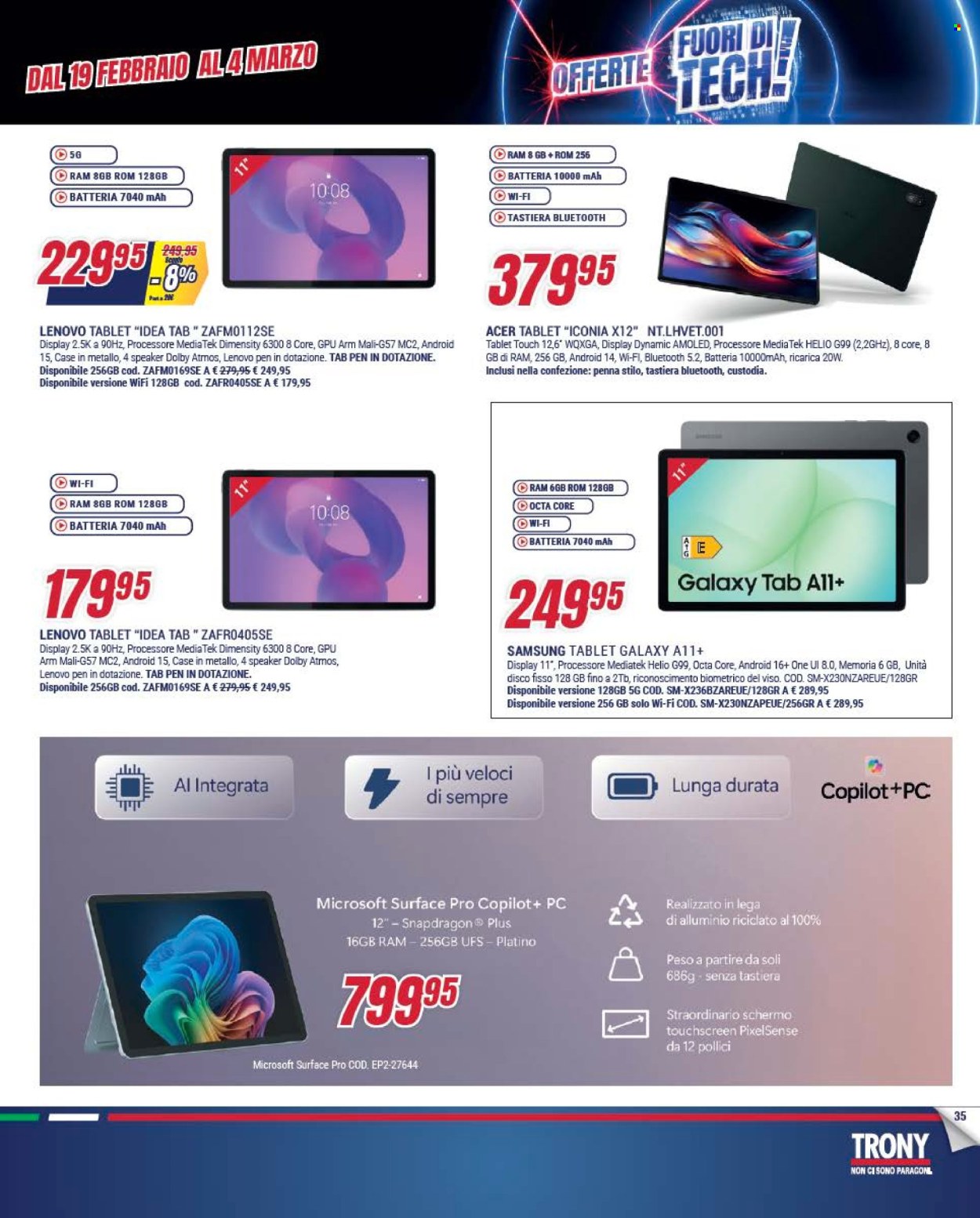 Volantino Trony - 19/2/2026 - 18/3/2026. Pagina 35