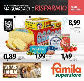 Volantino Famila - 19/2/2026 - 4/3/2026.
