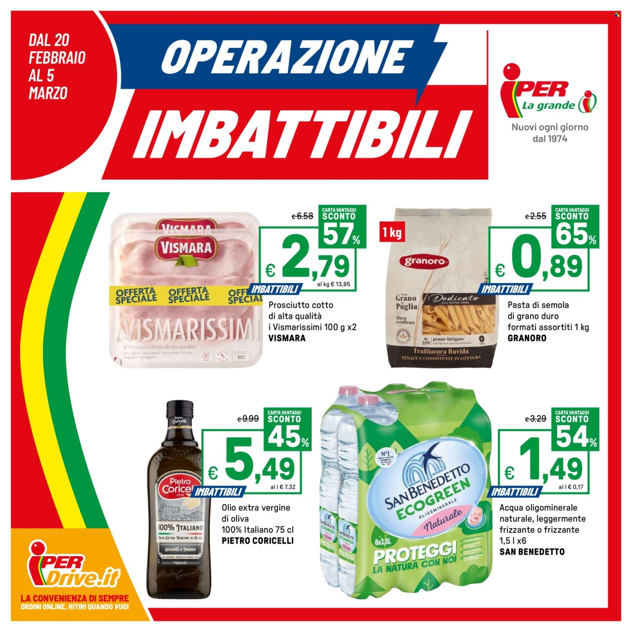 Volantino Iper, La grande i - 20/2/2026 - 5/3/2026. Pagina 1