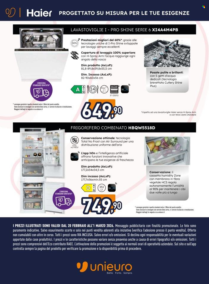 Volantino Unieuro - 20/2/2026 - 1/3/2026. Pagina 12