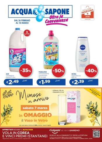 Volantino Acqua & Sapone - 26/2/2026 - 18/3/2026.