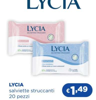 LYCIA salviette struccanti 20 pezzi