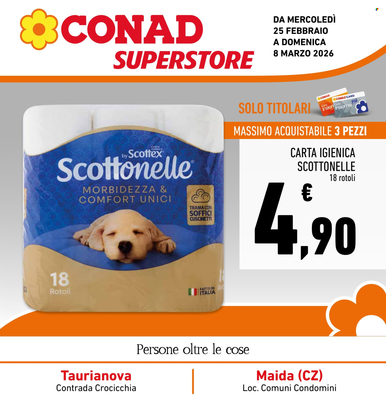Volantino Conad Superstore - 25/2/2026 - 8/3/2026. Pagina 1