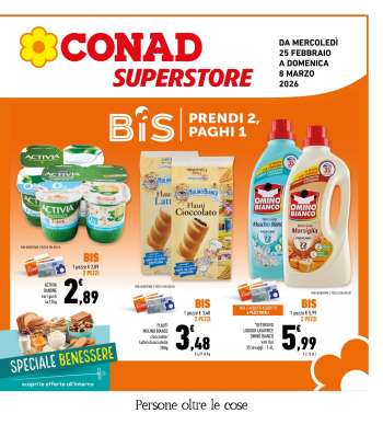 Volantino Conad Superstore - 25/2/2026 - 8/3/2026.