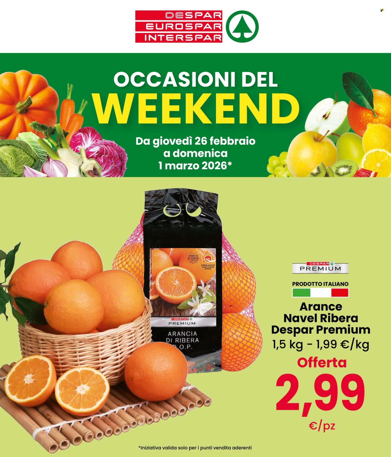 Volantino Despar - 26/2/2026 - 1/3/2026. Pagina 1