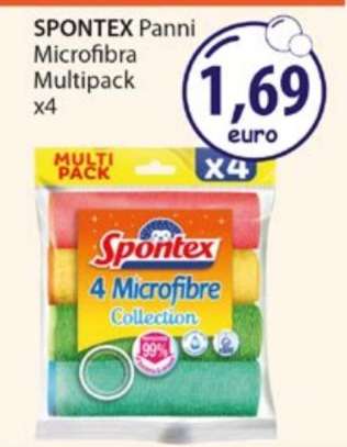 SPONTEX Panni Microfibra Multipack x4