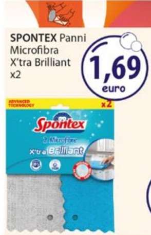SPONTEX Panni Microfibra X’tra Brilliant x2