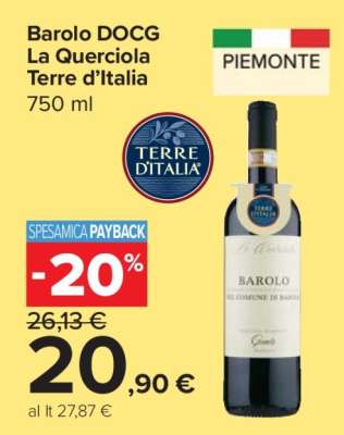 Barolo DOCG La Querciola Terre d’Italia