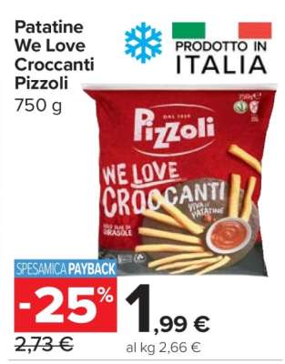 PATATINE WE LOVE CROCCANTI PIZZOLI