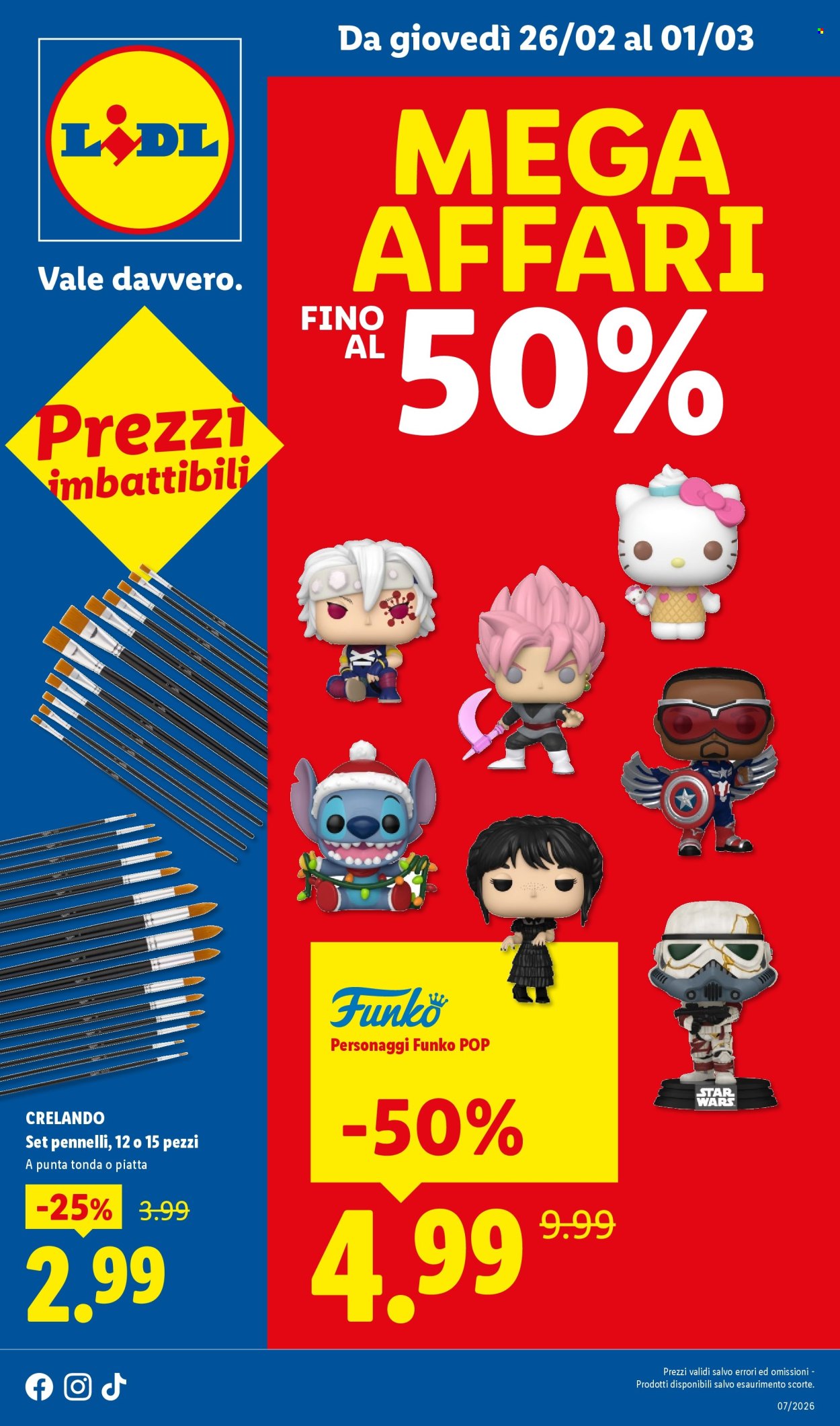 Volantino Lidl - 26/2/2026 - 1/3/2026. Pagina 1