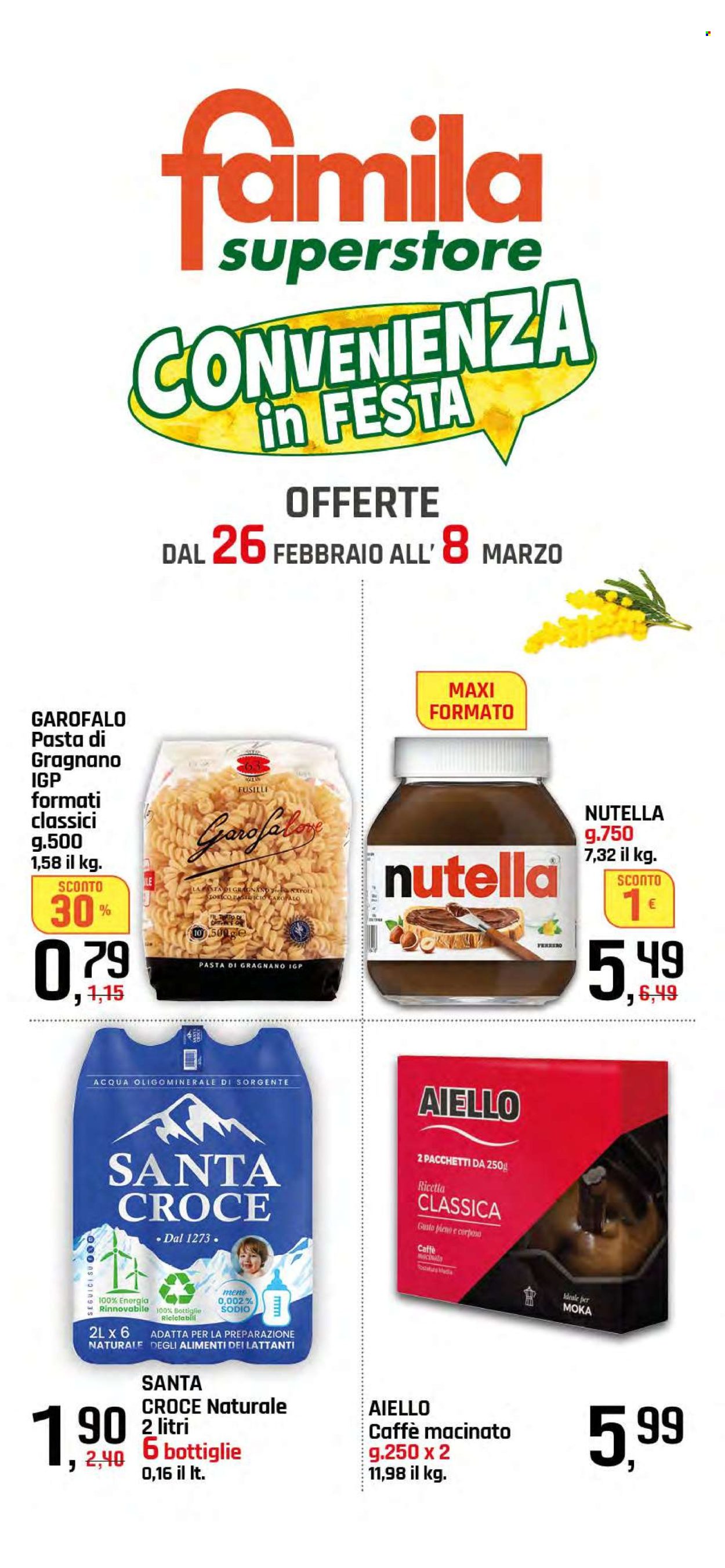 Volantino Famila - 26/2/2026 - 8/3/2026. Pagina 1