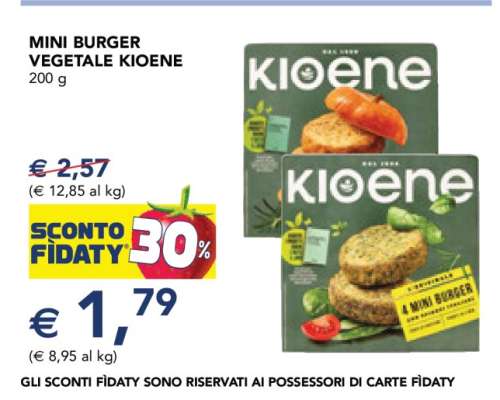 MINI BURGER VEGETALE KIOENE