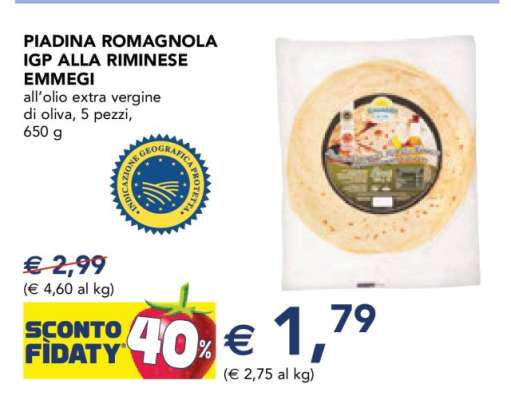 PIADINA ROMAGNOLA IGP ALLA RIMINESE EMMEGI