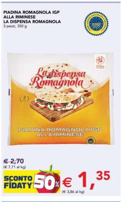 Piadina Romagnola IGP alla Riminese