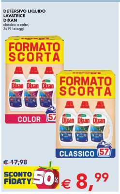 Detersivo Liquido Lavatrice Dixan