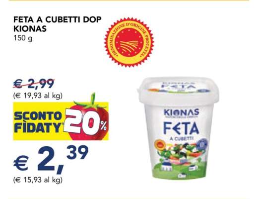 FETA A CUBETTI DOP KIONAS