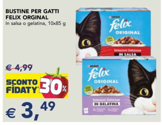 BUSTINE PER GATTI FELIX ORIGINAL