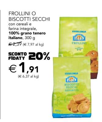 FROLLINI O BISCOTTI SECCHI