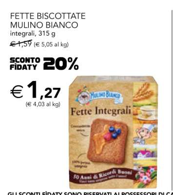Fette Biscottate Mulino Bianco