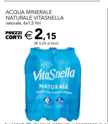 ACQUA MINERALE NATURALE VITASNELLA