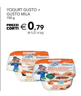 YOGURT GUSTO+GUSTO MILA