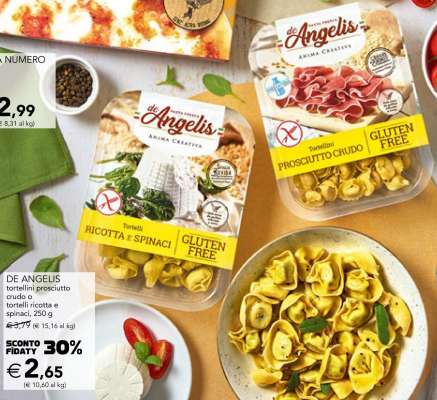 DE ANGELIS tortellini prosciutto crudo o tortelli ricotta e spinaci