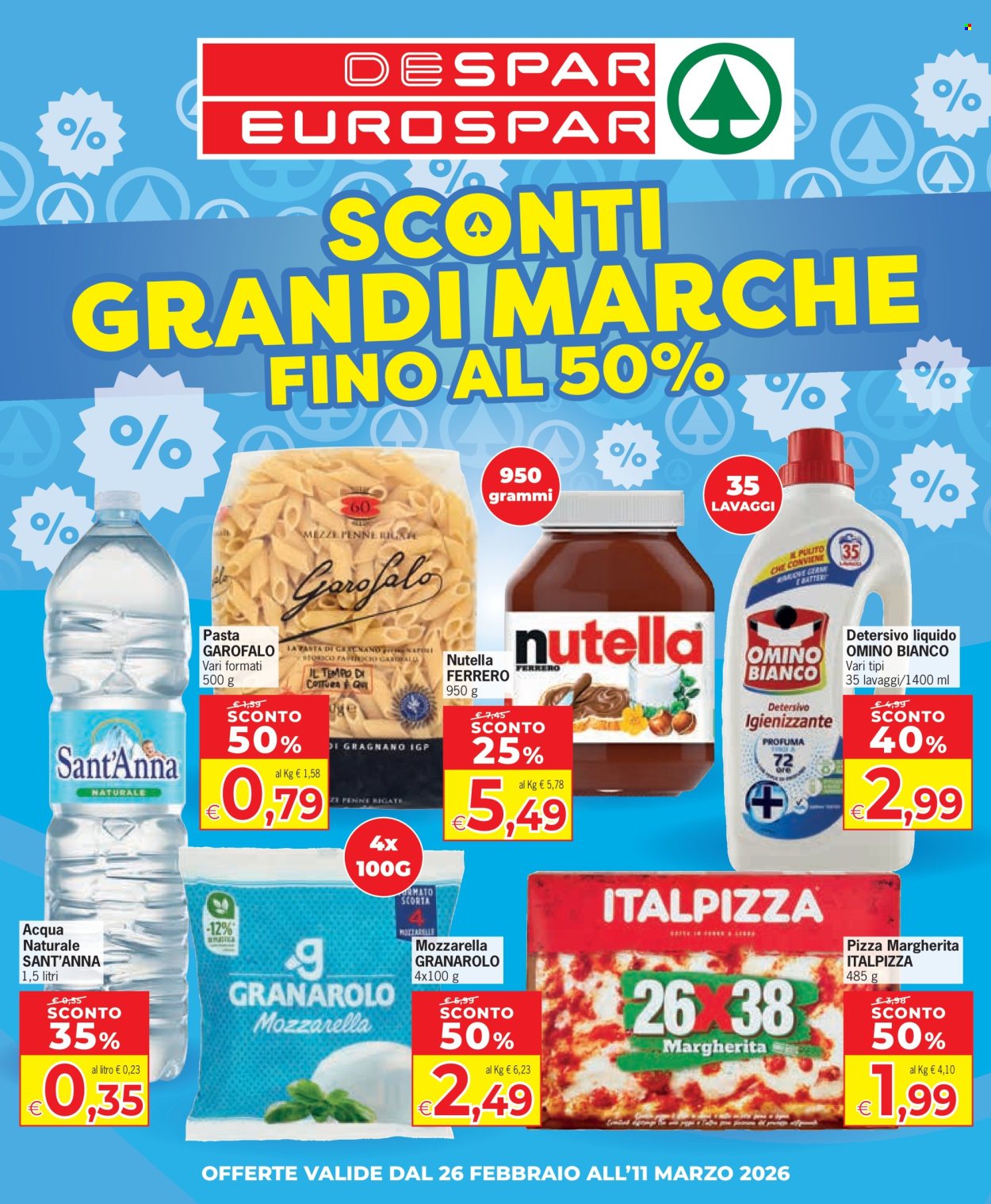 Volantino Eurospar - 26/2/2026 - 11/3/2026. Pagina 1