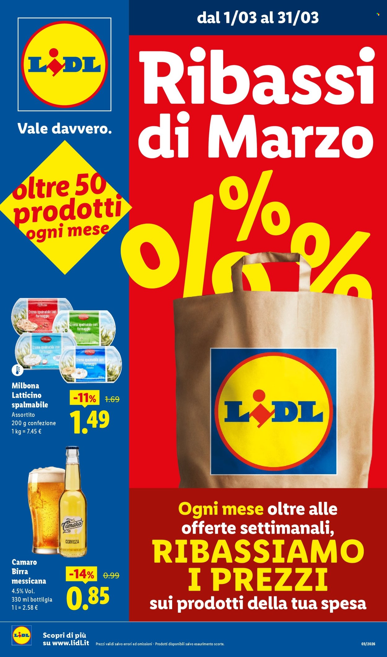 Volantino Lidl - 1/3/2026 - 31/3/2026. Pagina 1