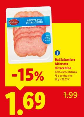 Dal Salumiere Affettato di tacchino