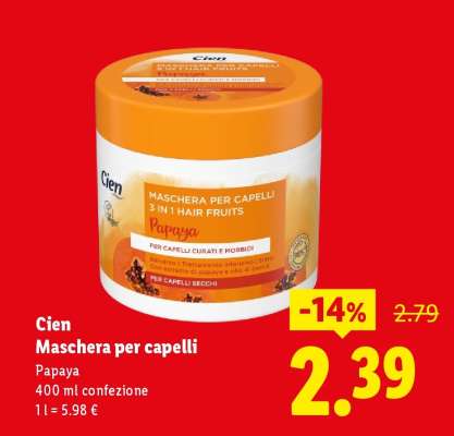 Cien Maschera per capelli