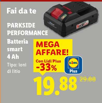 PARKSIDE PERFORMANCE Batteria smart 4 Ah