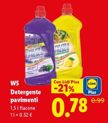 W5 Detergente pavimenti