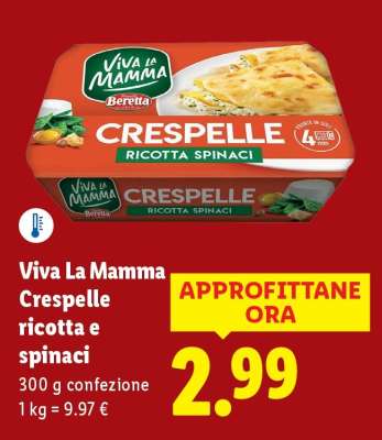 Viva La Mamma Crespelle ricotta e spinaci