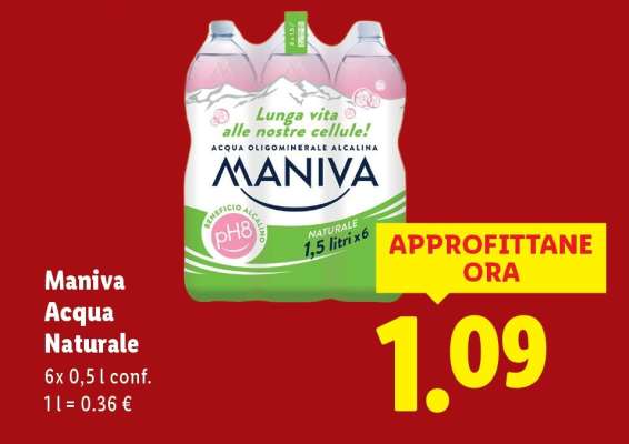 MANIVA ACQUA NATURALE