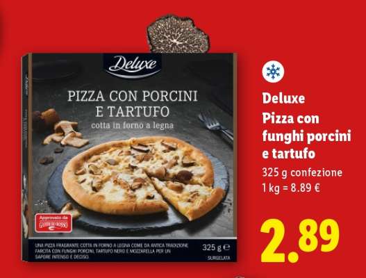 Deluxe Pizza con funghi porcini e tartufo